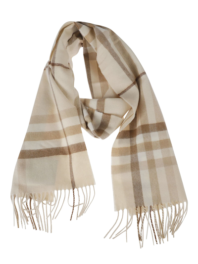 Burberry Giant Check Scarf In Neutral