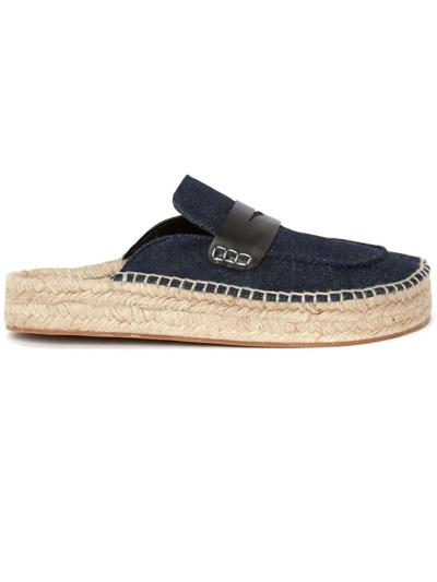 Jw Anderson Espadrille Flat Mules In Blue