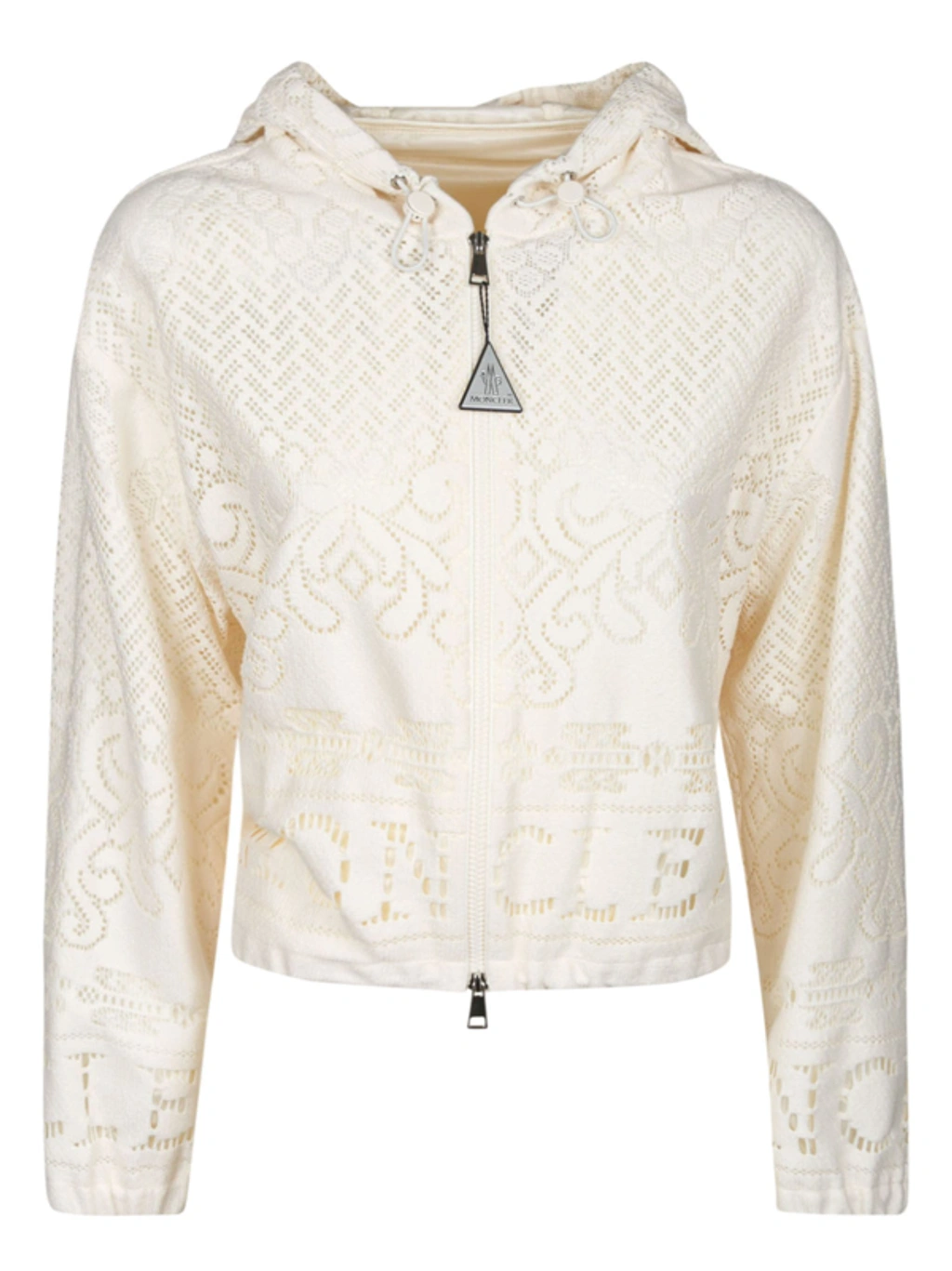 【送料&関税込】Moncler Sebaste Pattern Perforated Hooded Ja Moncler Sebaste Pattern Perforated Hooded Jacket In Panna
