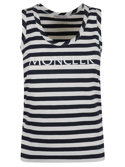 Moncler Women's Striped Cotton-jersey Tank Top In Default Title