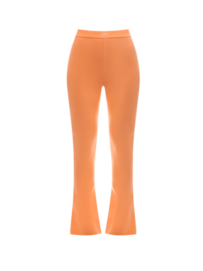 Off-white Sleek Split Leggings In Orange