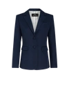 Etro Cotton Jacket With Striped Lining In Navy Blue