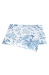 Matouk Pomegranate Linen Flat Sheet In Porcelain Blue