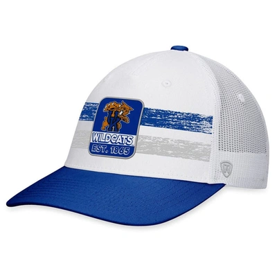 Top Of The World Men's  White, Royal Kentucky Wildcats Retro Fade Snapback Hat In White,royal