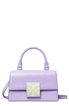 Tory Burch Bon Bon Textured Patent Mini Top-handle Bag In Pale Lavender