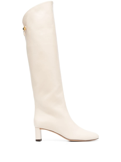 Maison Skorpios Adry Leather Boots In Neutrals
