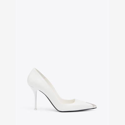 Alexander Mcqueen Punk Pump In Ivory/silver