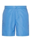 Onia Snap Front 6 Swim Trunks In Pool Blue
