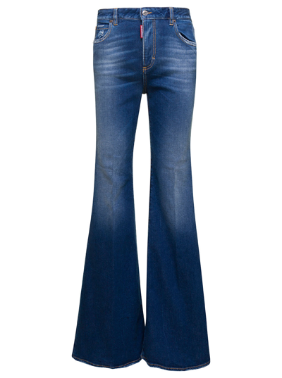 Dsquared2 Super Flare Jeans In Blu