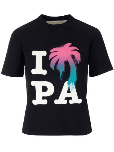 Palm Angels I Love Pa Slim T-shirt In Black