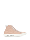 Saint Laurent Malibu Mid Canvas Sneaker In Pink