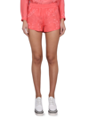 Stella Mccartney Printed Chain Elastic Waistband Shorts In Rosa