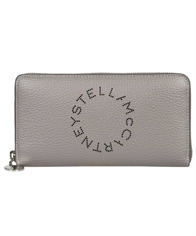 Stella Mccartney Stella Logo Continental Wallet In Grey