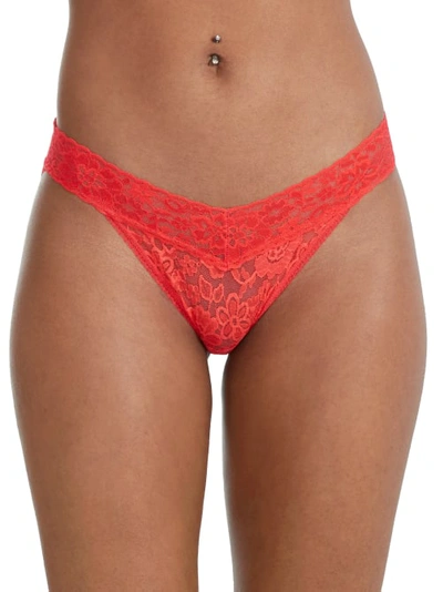 Hanky Panky Daily Lace V-kini In Pink