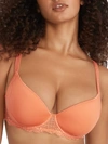 Simone Perele Reve 3d Plunge Racerback Bra In Apricot