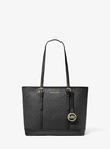 Michael Kors Jet Set Travel Small Logo Top-zip Tote Bag In Black