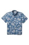 Reyn Spooner Kia Orana Floral Classic Fit Short Sleeve Button-down Shirt In Captains Blue