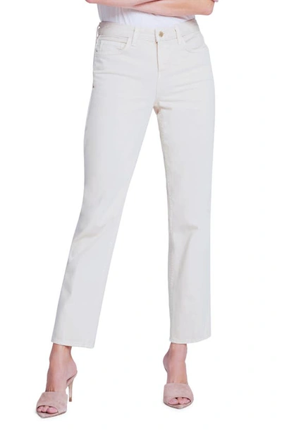 L Agence Marjorie Mid-rise Slim Straight Jeans In Oat