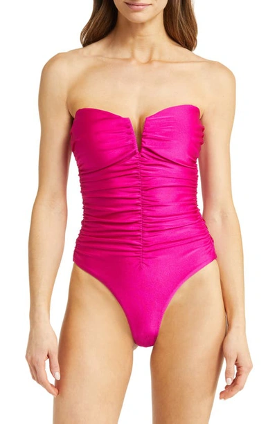 Veronica Beard Arpel One-piece Swimsuit In Fuchsia