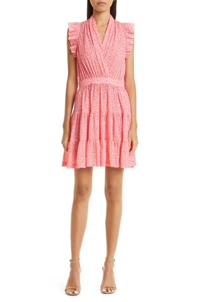 Cinq À Sept Cinq A Sept Nanci Floral Fit & Flare Dress In Pink Lemonade