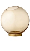 Aytm Globe Round Glass Vase In Neutral