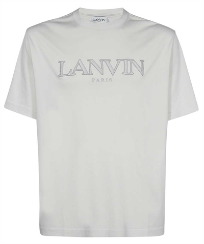 Lanvin Logo Print T Shirt In Grey