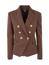 Balmain 6 Btn Gdp Jacket In As Marron Glacé