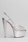 CHRISTIAN LOUBOUTIN CHRISTIAN LOUBOUTIN VAGASTRASSIMA 160 SANDALS IN SILVER LEATHER