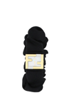 Fendi Stainless Steel And Black Nylon Mania Baguette Watch In Nero