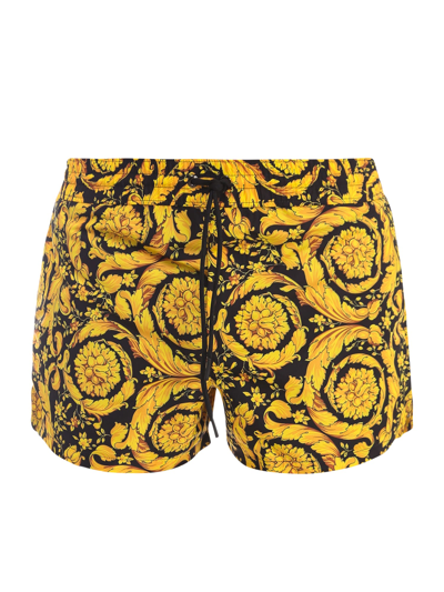 Versace Women's Printed Elasticized Swim Shorts In Nocolor