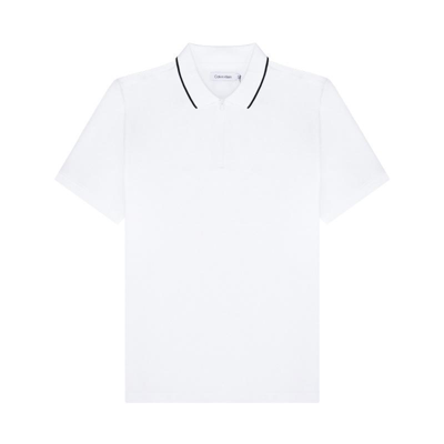 Calvin Klein 【618特卖，一口价】卡文克莱新款男装短袖polo衫短袖t恤40fm86310900728 In White