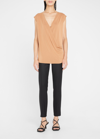 Rag & Bone Christy Draped Surplus Top In Light Brown