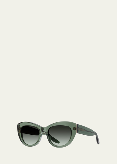 Barton Perreira Coquette Gradient Green Acetate Cat-eye Sunglasses In Coquette Laurel G