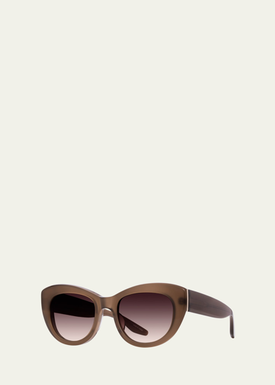 Barton Perreira Coquette Gradient Brown Acetate Cat-eye Sunglasses In Coquette Mocha Go