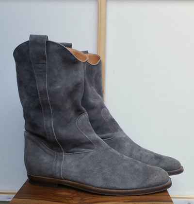 Pre-owned Maison Margiela Grey Suede Boots