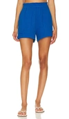 Rails Leighton Organic Cotton Gauze Shorts In Sapphire