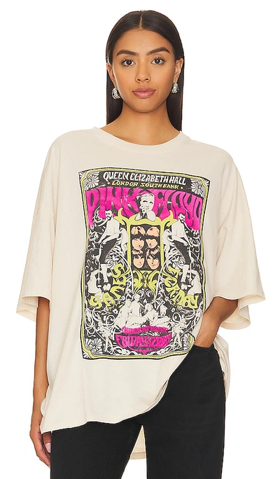 Daydreamer Pink Floyd One-size Cotton Graphic Tee In Dirty White