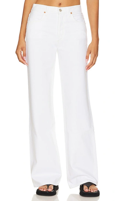 Citizens Of Humanity Annina High-waisted Wide-leg Jeans In Seashell (white)
