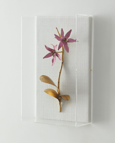 Tommy Mitchell Gilded And Painted Orchid Study 3 Wall Decor