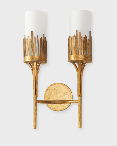 Lucas + Mckearn Sawgrass 2-light Sconce In Gold Leaf