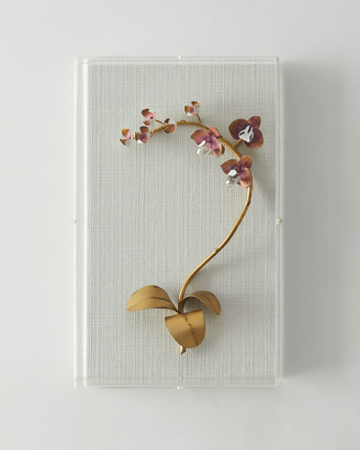 Tommy Mitchell Gilded And Painted Orchid Study 5 Wall Decor