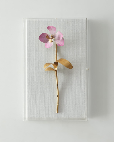 Tommy Mitchell Gilded And Painted Orchid Study 6 Wall Decor