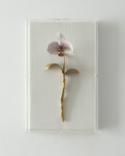 Tommy Mitchell Gilded And Painted Orchid Study 4 Wall Decor