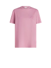 Etro Logo-embroidered Cotton T-shirt In Pink