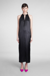 Acne Studios Dress In Black Viscose In Black