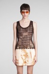 Acne Studios Brown Laddered Tank Top In Brown