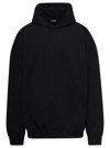 BALENCIAGA BALENCIAGA BLACK HOODIE WITH CONTRASTING LOGO PRINT ON THE BACK IN COTTON MAN