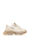 Balenciaga Off-white Clear Sole Triple S Sneakers In Off White