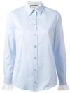 GUCCI Lace Trim Oxford Shirt,DRYCLEANONLY