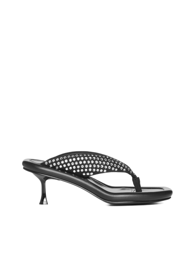 Jw Anderson Bumper-tube Embellished Sandals In Black